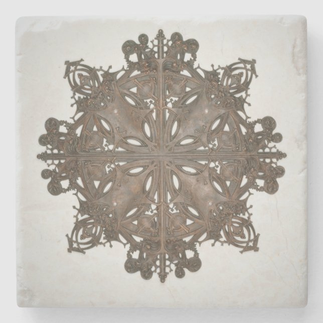 Posavasos De Piedra Diseño de ornamento de Louis Sullivan (Anverso)