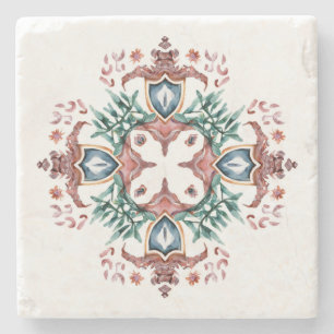 Posavasos De Piedra Diseño de patrones de mosaico