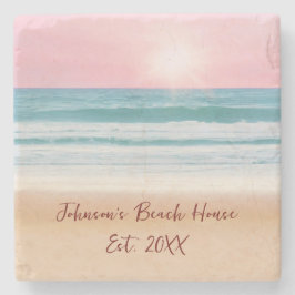 Posavasos De Piedra Diseño de playa de verano cree su propia familia d