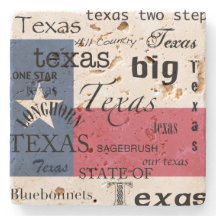 Diseño de texto de Texas con bandera de Texas