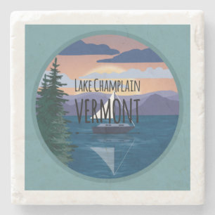 Posavasos De Piedra Diseño de viajes en el lago Champlain Vermont