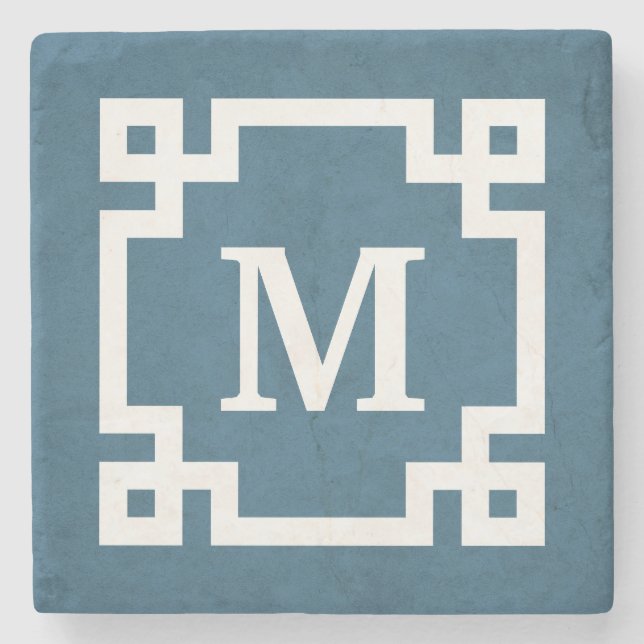 Posavasos De Piedra Diseño del monograma (Anverso)