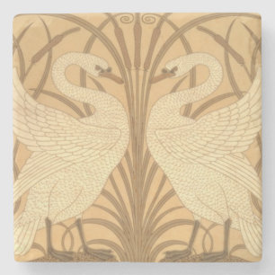 Posavasos De Piedra Diseño del papel pintado del cisne