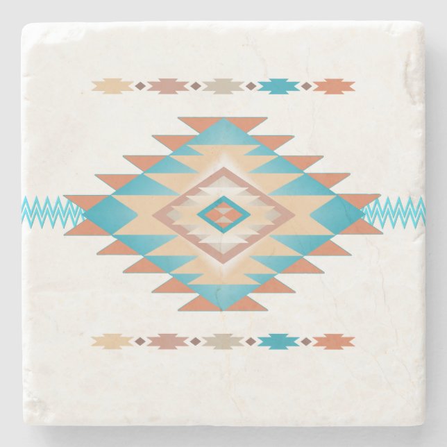 Posavasos De Piedra Diseño del Suroeste 4 (Anverso)