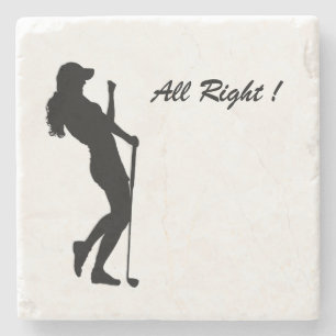 Posavasos De Piedra Diseño deportivo de Lady Golf