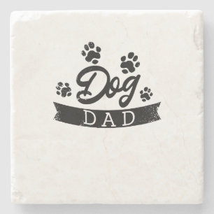 Posavasos De Piedra Diseño divertido de Dog Dad - Idea de regalo para 