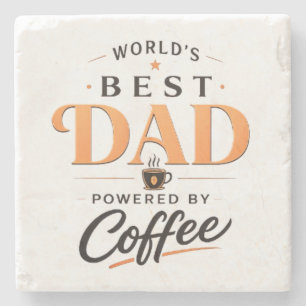 Posavasos De Piedra Diseño divertido para papá amante del café