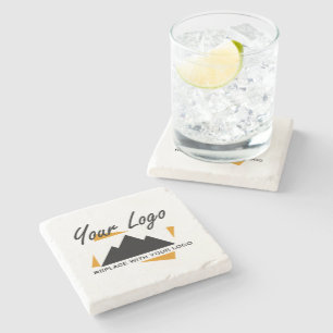 Posavasos De Piedra Diseño empresarial personalizado Añadir el logotip