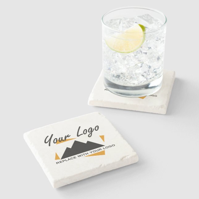 Posavasos De Piedra Diseño empresarial personalizado Añadir el logotip (Lateral)
