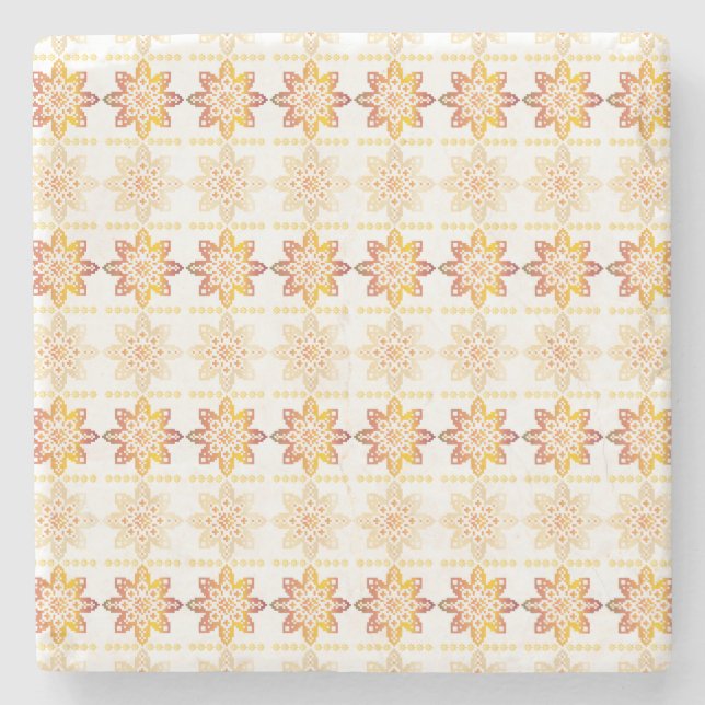 Posavasos De Piedra Diseño geométrico VIII del SUN letón tradicional (Anverso)