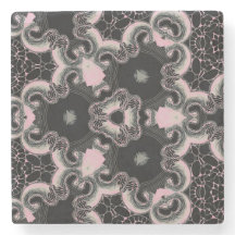 diseño kaleidoscopio negro y rosa