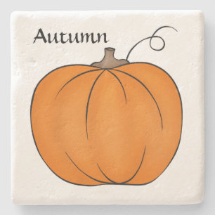 Posavasos De Piedra Diseño lindo de la calabaza