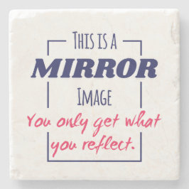 Posavasos De Piedra Diseño Motivacional de Mentalidad de Reflexión en
