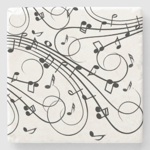 Posavasos De Piedra Diseño musical de moda