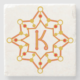 Posavasos De Piedra Diseño retro a mediados del siglo