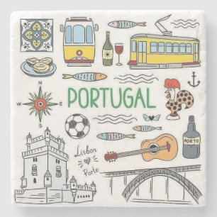 Posavasos De Piedra Diseños de Portugal