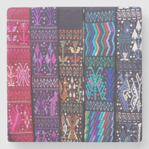 Posavasos De Piedra Diseños textiles de Guatemala