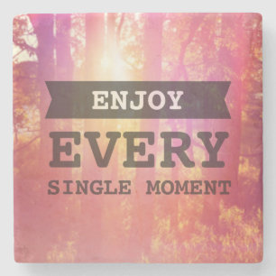 Posavasos De Piedra Disfruta Cada Momento