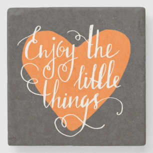 Posavasos De Piedra Disfrute de las pequeñas cosas