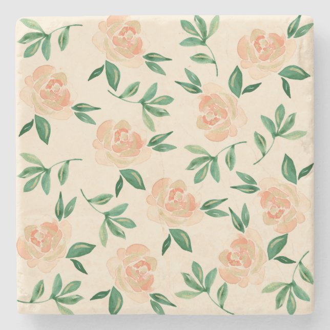 Posavasos De Piedra Disposiciones sobre las flores bodas (Anverso)