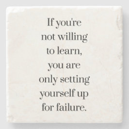 Posavasos De Piedra Dispuesto A Aprender La Monstruo De Piedra