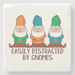 Posavasos De Piedra Distracción fácil de los gnomos