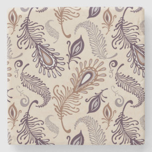 Posavasos De Piedra Diverso modelo de la pluma