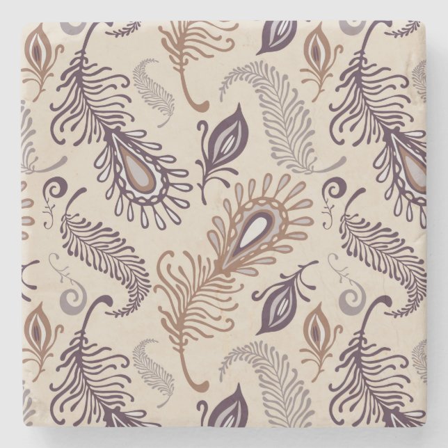 Posavasos De Piedra Diverso modelo de la pluma (Anverso)