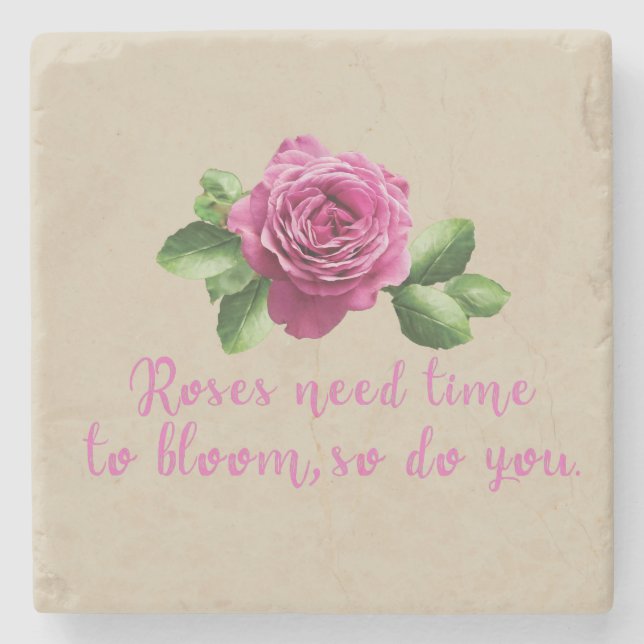 Posavasos De Piedra Diversos dichos sobre rosas y amor (Anverso)