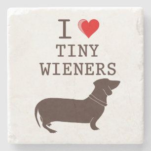 Posavasos De Piedra Divertido Amo Wiener Dachshund Pequeño