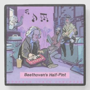 Posavasos de piedra divertido Beethoven's Half Pin