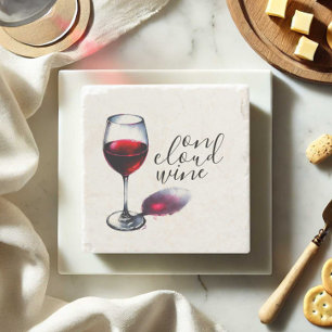 Posavasos De Piedra Divertido Soporte para Vino On Cloud