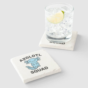 Posavasos De Piedra Divi squad de Axolotl lindo gracioso fiesta editab