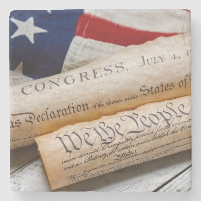 Posavasos De Piedra Documentos de fundación de EE. UU. (Anverso)