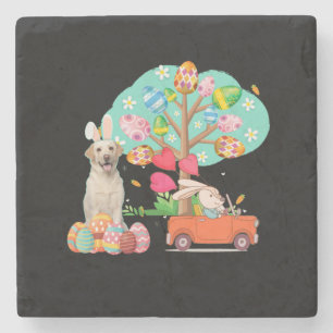 Posavasos De Piedra Dog Lover Día de Pascua Recuperador de Labrador