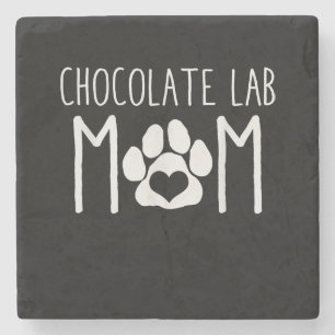 Posavasos De Piedra Dog Lover Mamá del Chocolate Lab