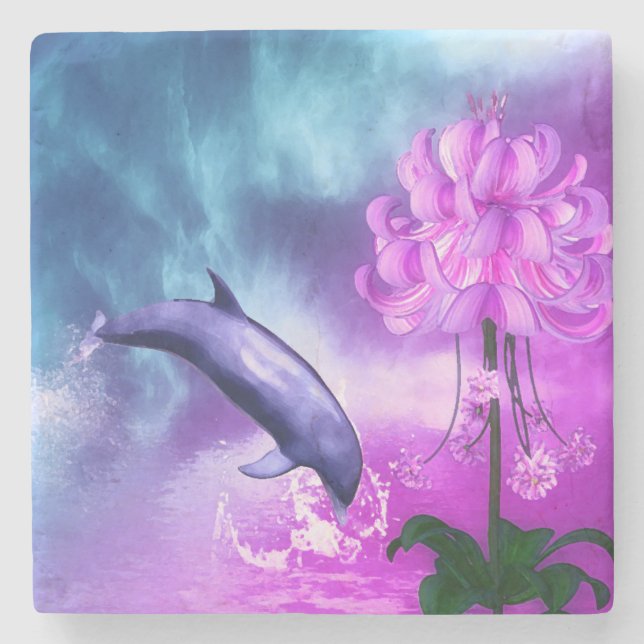 Posavasos De Piedra Dolphin de Fantasy (Anverso)