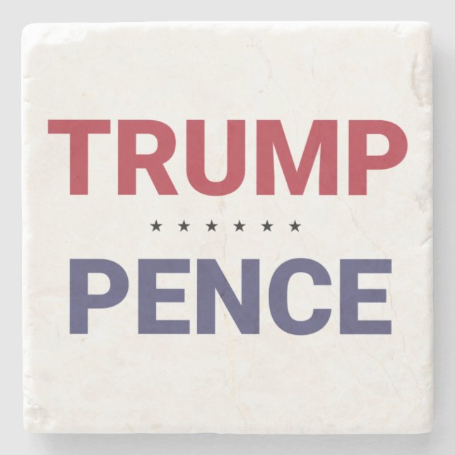 Posavasos De Piedra Donald Trump y Mike Pence (elecciones de 2020 en E (Anverso)