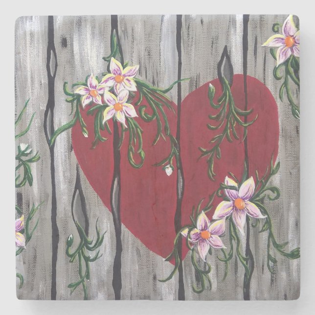 Posavasos De Piedra Donde el amor crece los prácticos de costa de (Anverso)