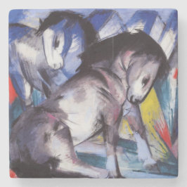 Posavasos De Piedra Dos caballos (por Franz Marc)