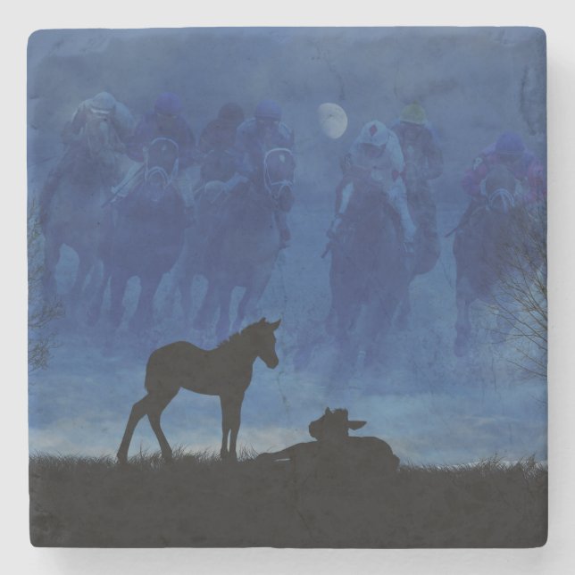 Posavasos De Piedra Dos Monastre De Piedra De Carro De Caballo De Race (Anverso)