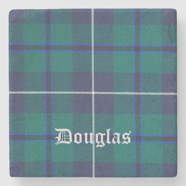 Posavasos De Piedra Douglas, Douglas Scottish Tartán, Douglas Clan, (Anverso)