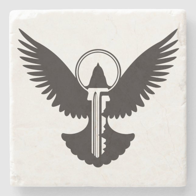 Posavasos De Piedra Dove con clave (Anverso)