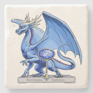 Posavasos De Piedra Dragón Birthstone de septiembre: Sapphire