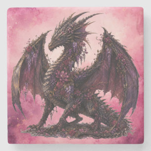 Posavasos De Piedra Dragón Flor Dragón de Fantasía Botánica
