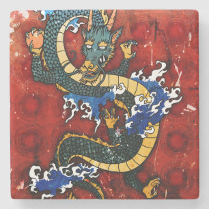 Posavasos De Piedra Dragón japonés