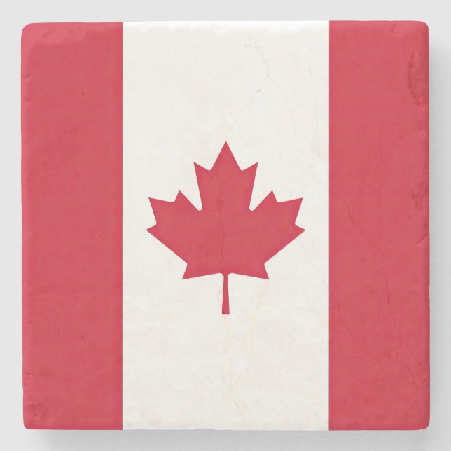Posavasos De Piedra Drapeau Canada (Anverso)