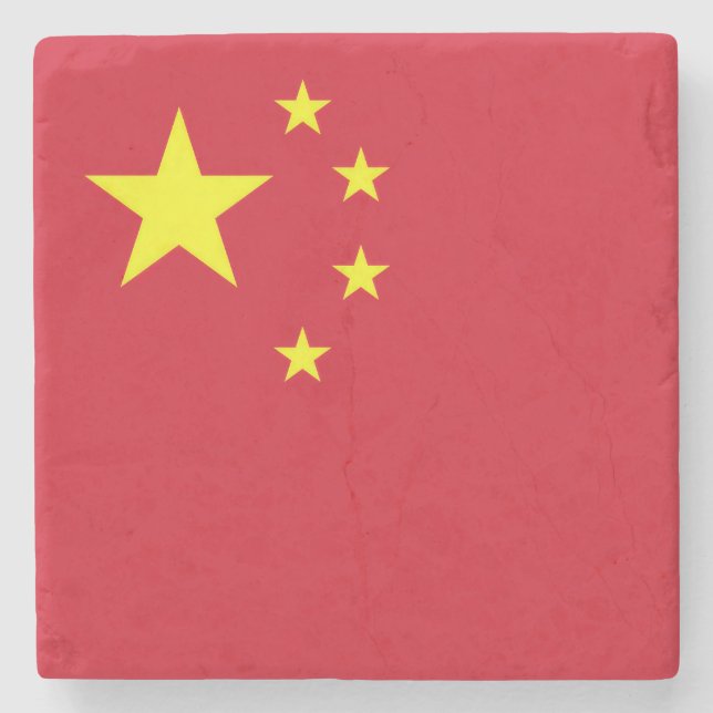 Posavasos De Piedra Drapeau Chine (Anverso)
