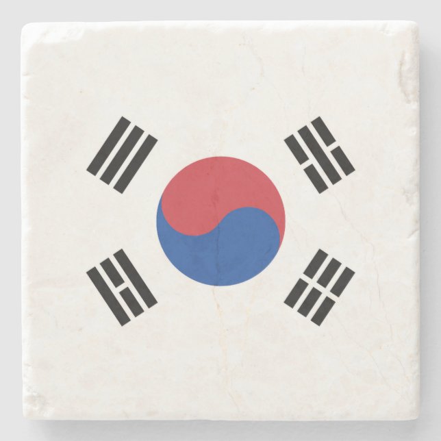 Posavasos De Piedra Drapeau Corée du Sud (Anverso)