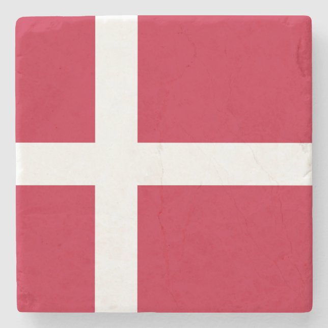 Posavasos De Piedra Drapeau Danemark  (Anverso)